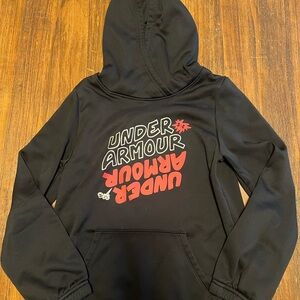 Under Armour Kids Black and Red Hoodie